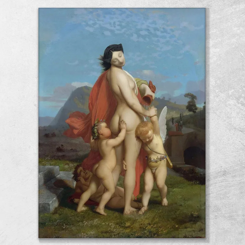 Una Giovane Ninfa Presa In Giro Da Putti Jean-Léon Gérôme