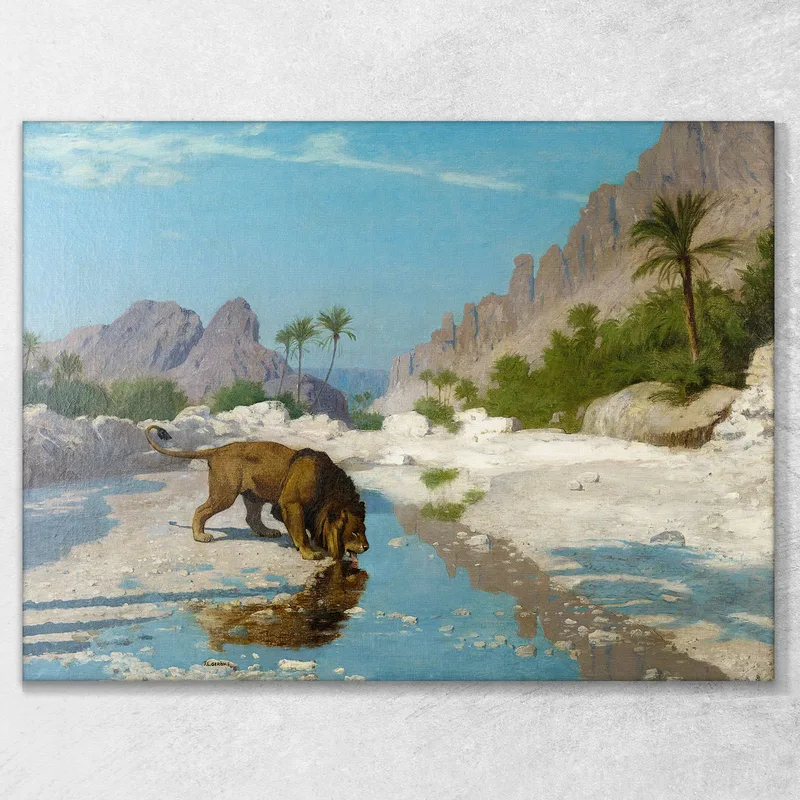 León En El Desierto  Jean-Léon Gérôme