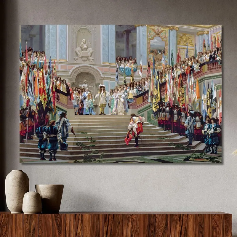 Recepción De Le Grand Condé Por Luis Xiv En Versalles En 1674 Jean-Léon Gérôme
