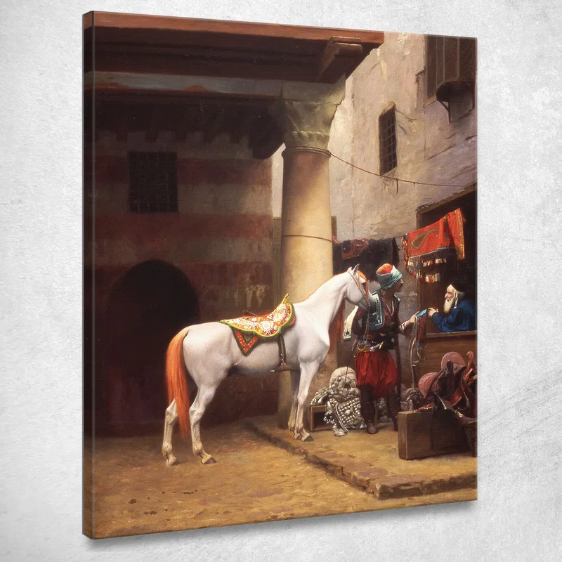 The Saddle Bazaar Cairo Jean-Léon Gérôme canvas print