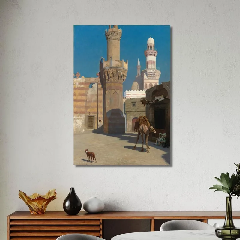 Una Calda Giornata Al Cairo Davanti Alla Moschea Jean-Léon Gérôme