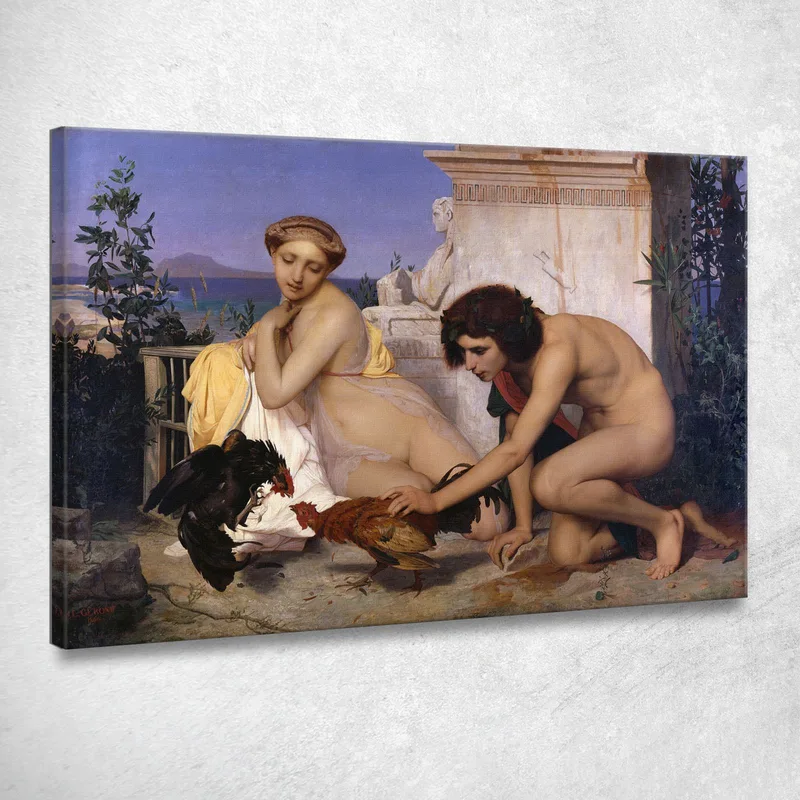 Young Greeks Attending A Cock Fight Jean-Léon Gérôme canvas print