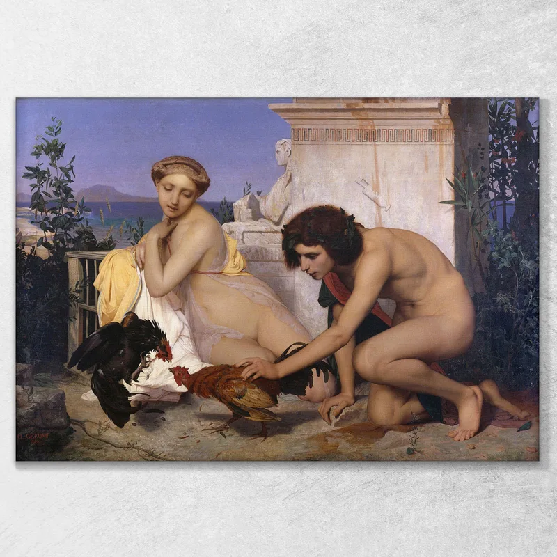 Young Greeks Attending A Cock Fight Jean-Léon Gérôme