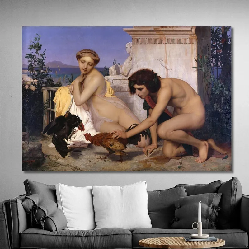 Young Greeks Attending A Cock Fight Jean-Léon Gérôme