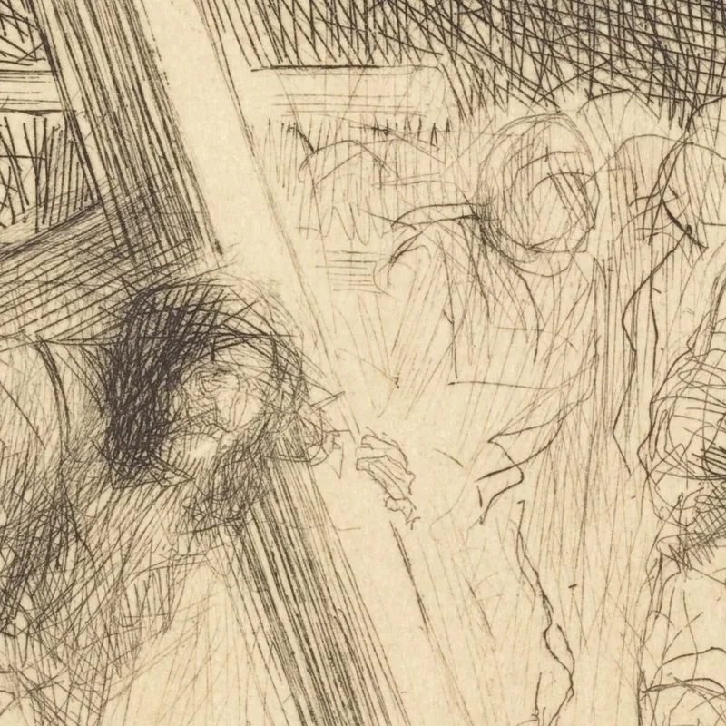 Christ Portant La Croix Septième Planche Jean-Louis Forain
