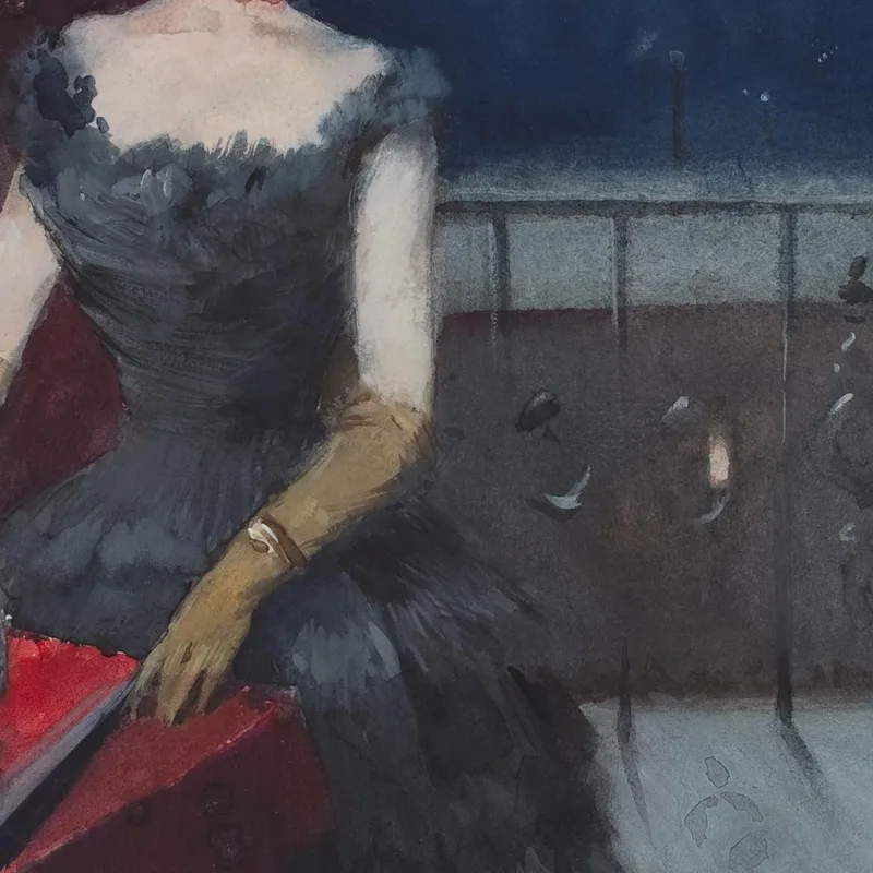 Mujer De Pie Con Un Abanico Jean-Louis Forain
