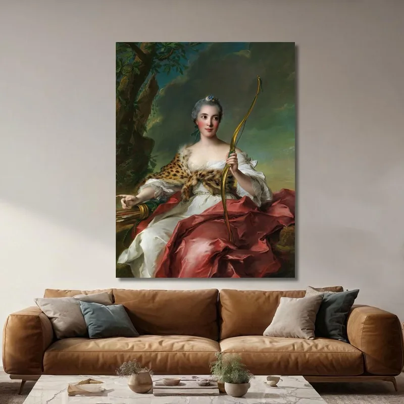 Madame Bergeret De Frouville As Diana Jean-Marc Nattier