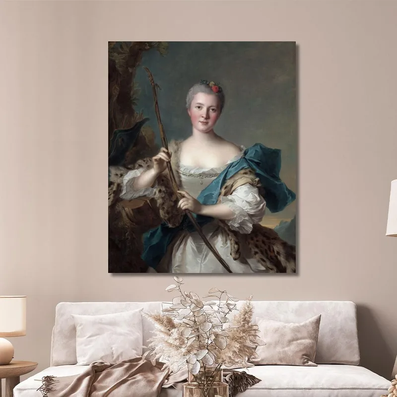 Ritratto Di Una Donna Come Diana Jean-Marc Nattier