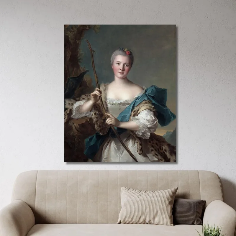 Ritratto Di Una Donna Come Diana Jean-Marc Nattier