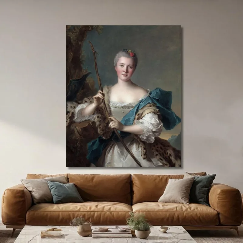 Ritratto Di Una Donna Come Diana Jean-Marc Nattier
