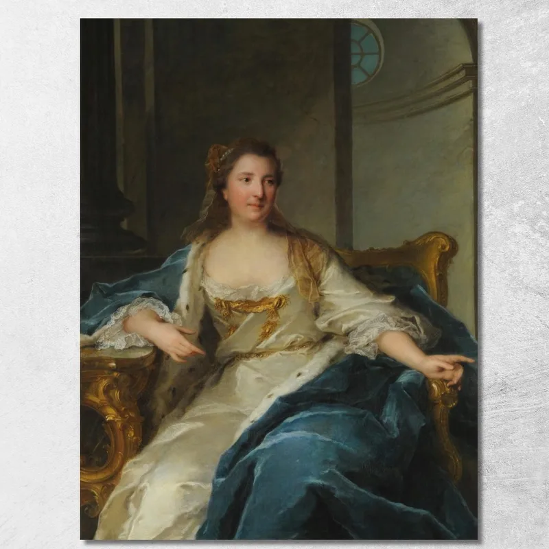 Portrait Of Charlotte De Hesse-Rheinfels Jean-Marc Nattier drucken auf leinwand