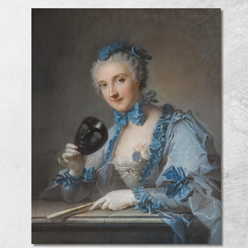 Porträt Von Madame Royer Jean-Marc Nattier drucken auf leinwand