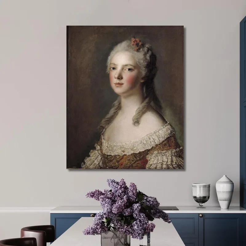 Retrato De María Adelaida De Francia Hija De Luis Xv Conocida Como Madame Adelaida Jean-Marc Nattier