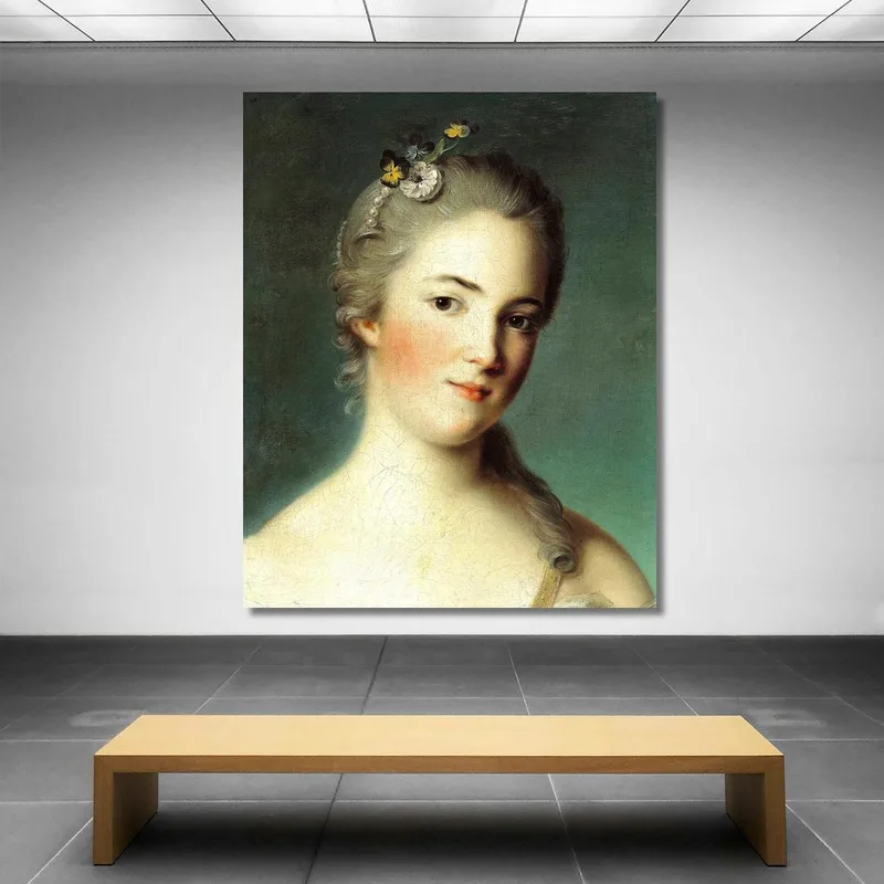 Portrait Of Marie-Geneviève Boudrey Jean-Marc Nattier