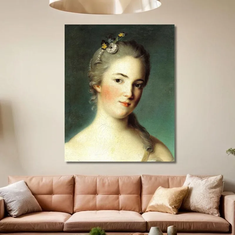 Portrait Of Marie-Geneviève Boudrey Jean-Marc Nattier
