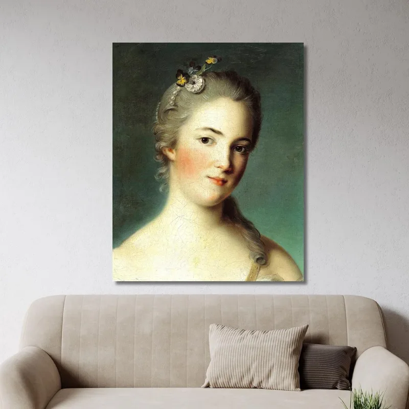 Portrait Of Marie-Geneviève Boudrey Jean-Marc Nattier