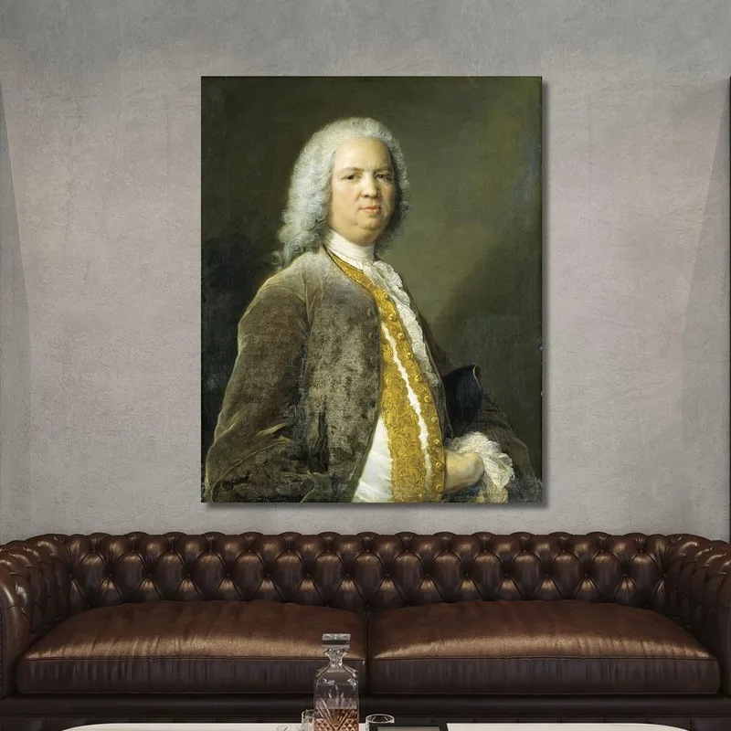 Portrait Of The Frankfurt Banker Johann Georg Leerse Jean-Marc Nattier