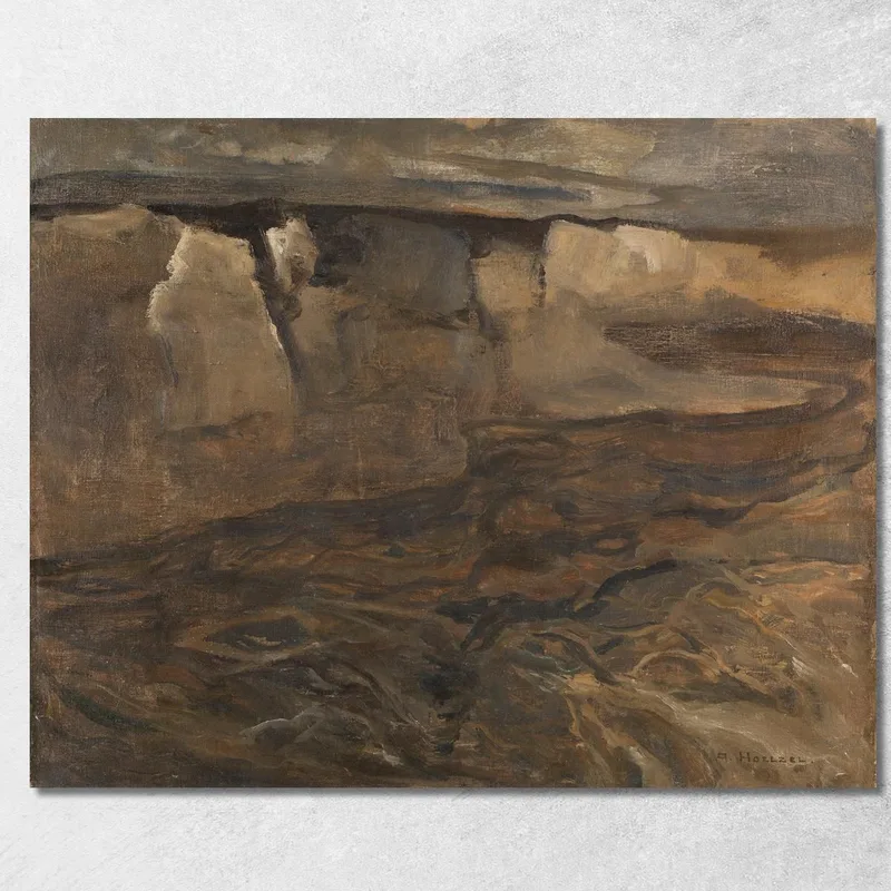 Dachauer Landschaft Mit Weißem Flsen Adolf Hölzel drucken auf leinwand
