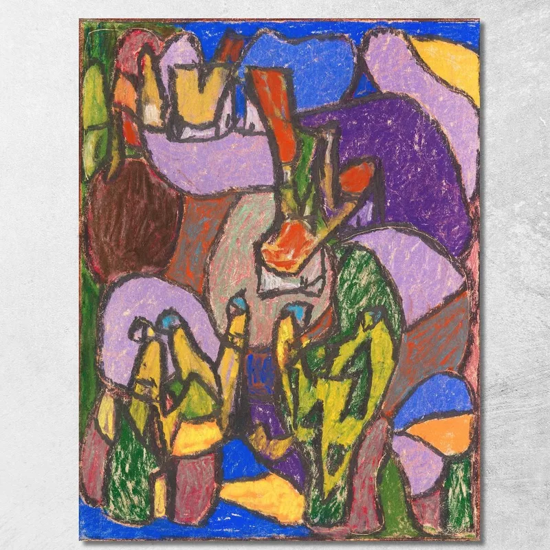 Untitled Figures Adolf Hölzel canvas print
