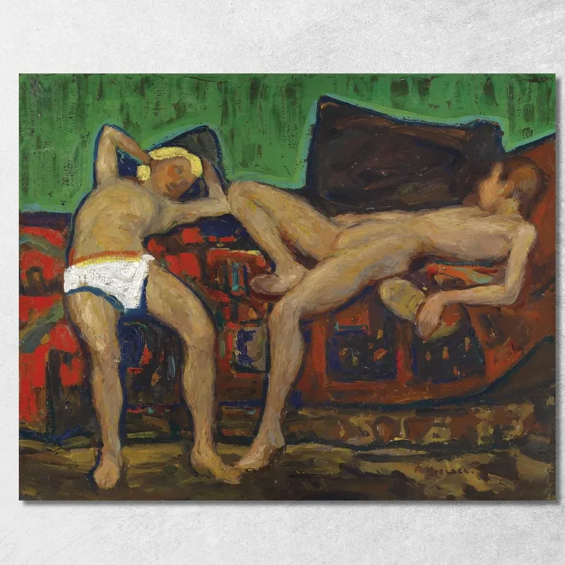 Two Resting Acts Adolf Hölzel canvas print