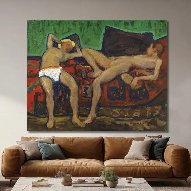 Two Resting Acts Adolf Hölzel