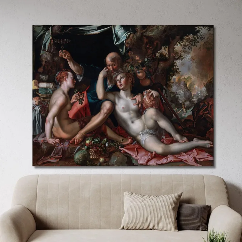 Lot And His Daughters Joachim Wtewael