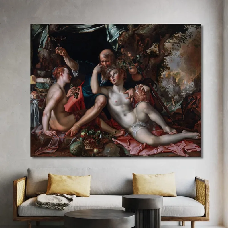 Lot And His Daughters Joachim Wtewael