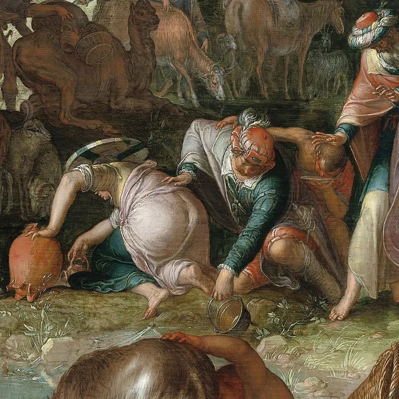 Moses Striking The Rock Joachim Wtewael