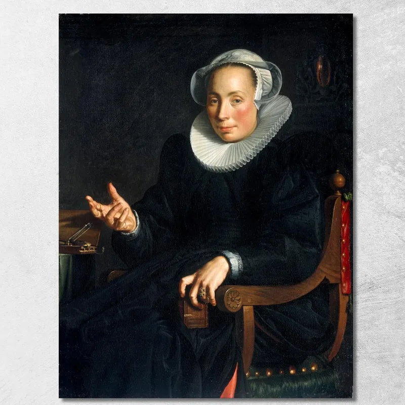 Retrato De Christina Wtewael Van Halen (1568-1629) Joachim Wtewael cuadro en lienzo