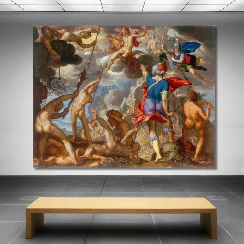 Der Kampf Zwischen Den Göttern Und Den Giganten Joachim Wtewael