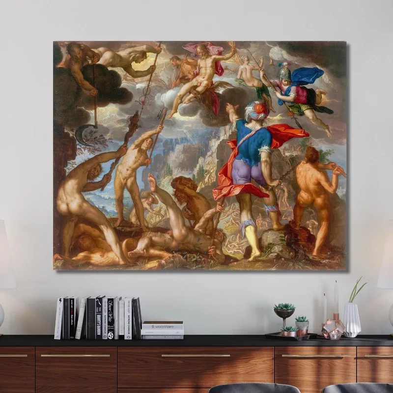 Der Kampf Zwischen Den Göttern Und Den Giganten Joachim Wtewael