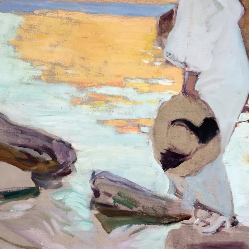Elena At Cala De San Vicente Joaquín Sorolla