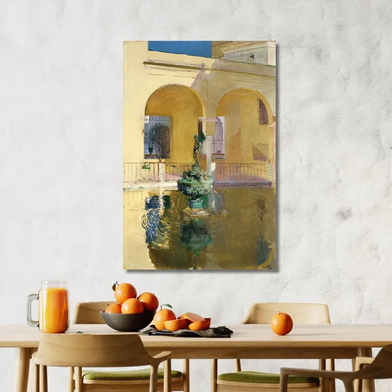 Pond Of Charles V Alcázar Seville Joaquín Sorolla