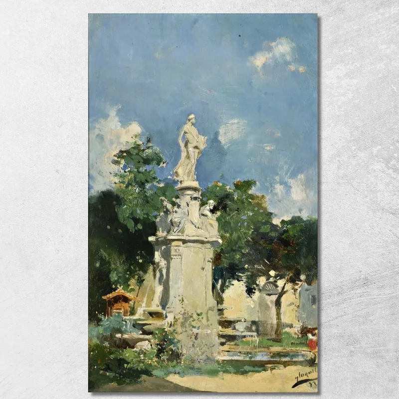 La Fuente De Apolo Madrid Joaquín Sorolla cuadro en lienzo