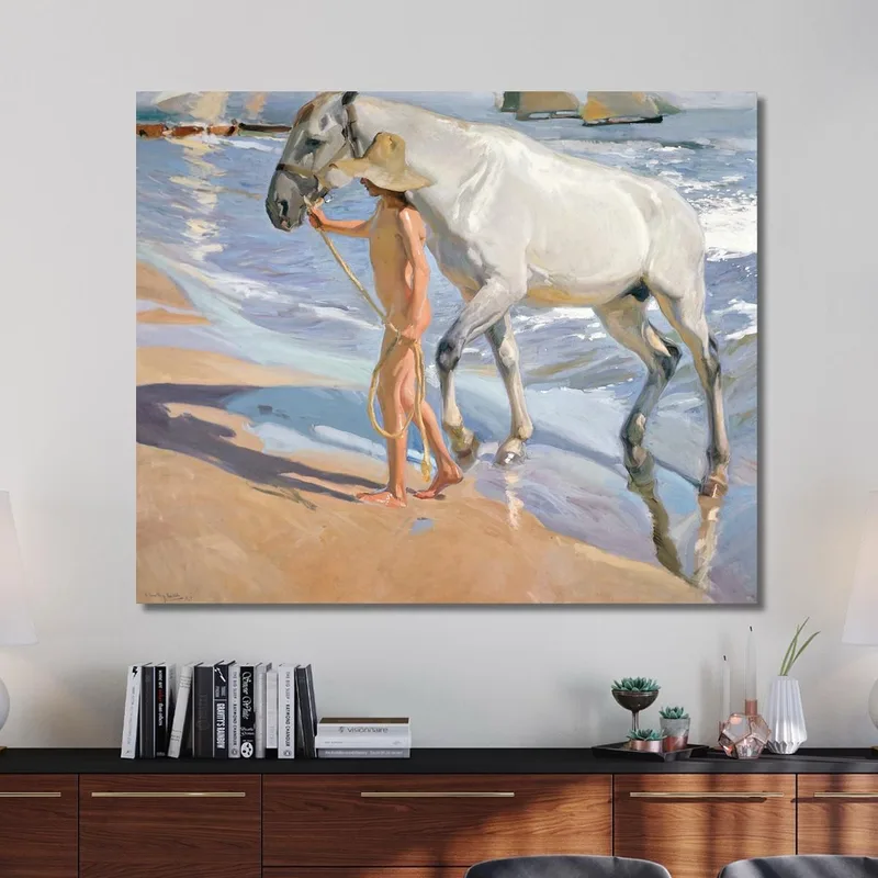 El Baño Del Caballo Joaquín Sorolla