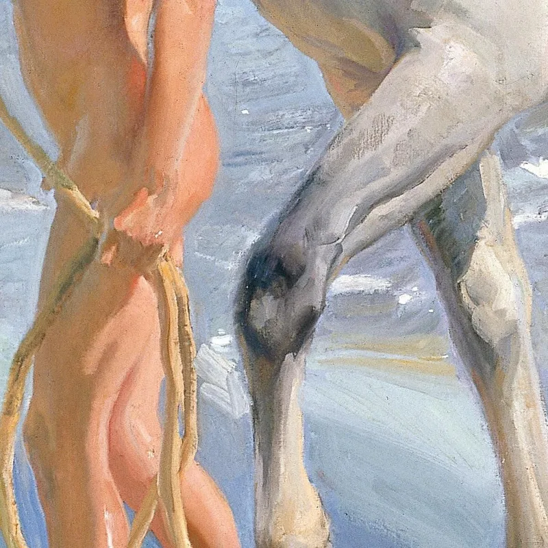El Baño Del Caballo Joaquín Sorolla