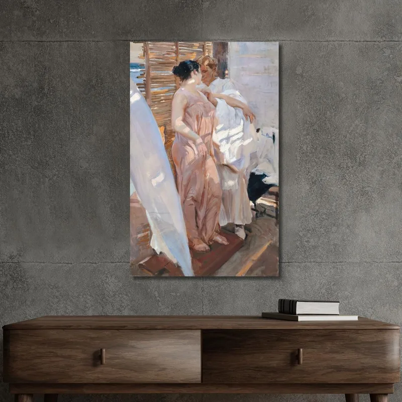 Der Rosa Bademantel. Nach Dem Bad Joaquín Sorolla