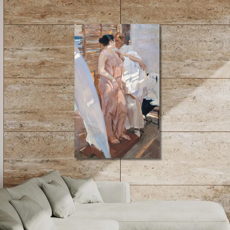 Der Rosa Bademantel. Nach Dem Bad Joaquín Sorolla