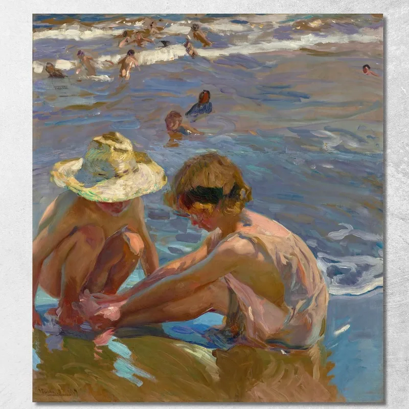 El Pie Herido Joaquín Sorolla cuadro en lienzo