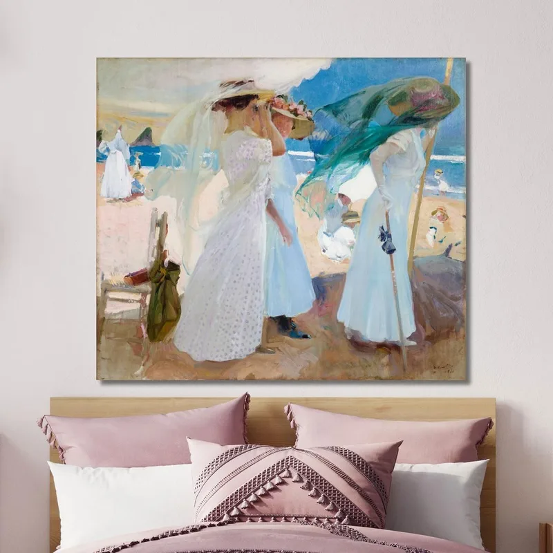 Unter Der Markise Zarauz Joaquín Sorolla