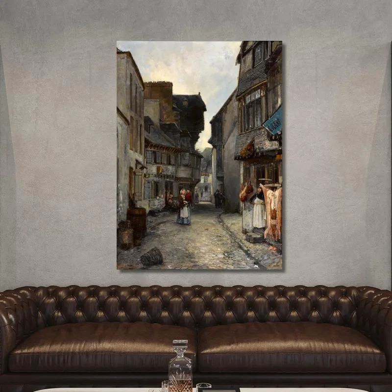 Eine Straße In Landerneau Johan Barthold Jongkind