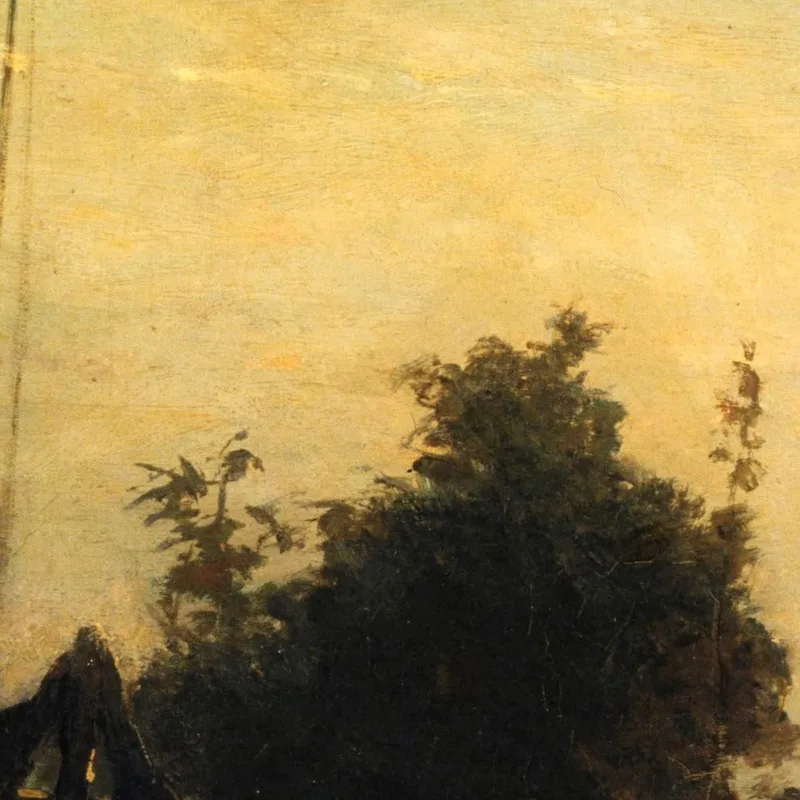 Boot Im Bau Niederländische Landschaft Am Kanalufer Johan Barthold Jongkind