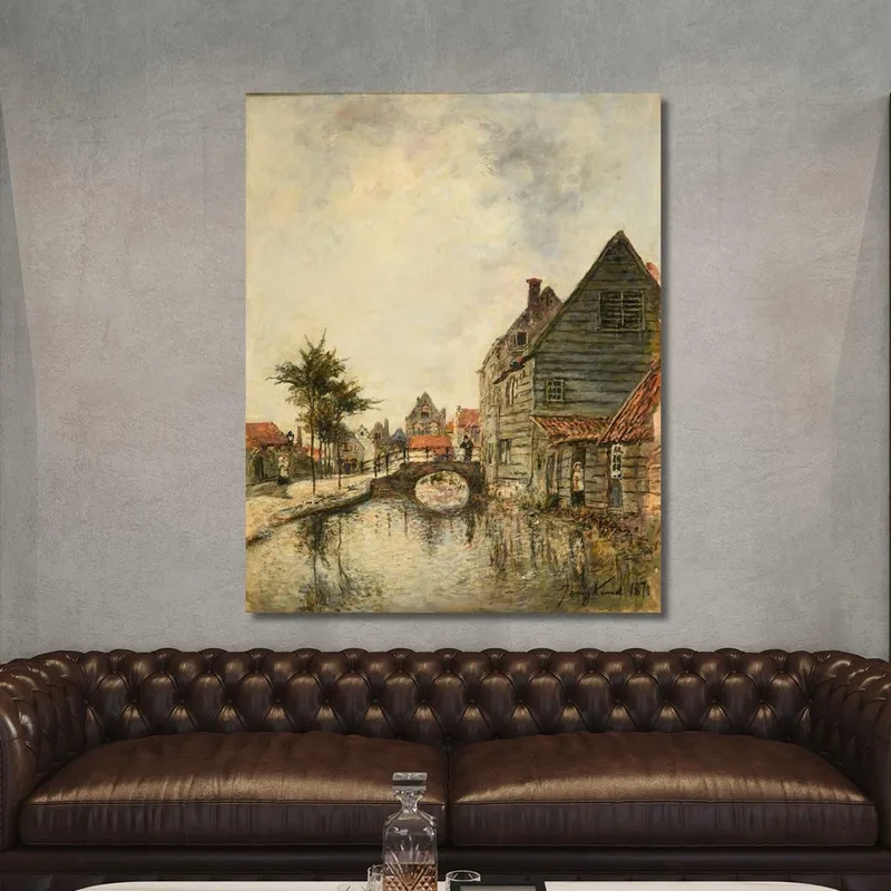 Innerer Kanal Der Stadt Dordrecht Johan Barthold Jongkind