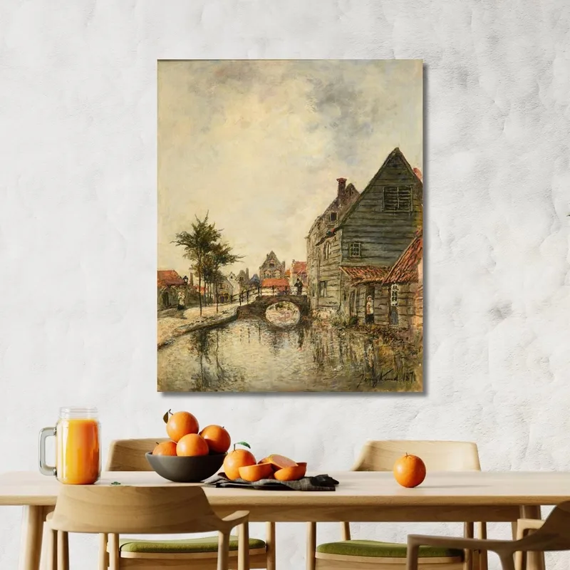 Innerer Kanal Der Stadt Dordrecht Johan Barthold Jongkind