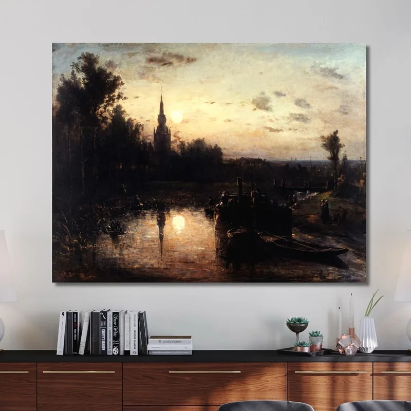 Mondlicht In Overschie Umgebung Von Rotterdam Johan Barthold Jongkind