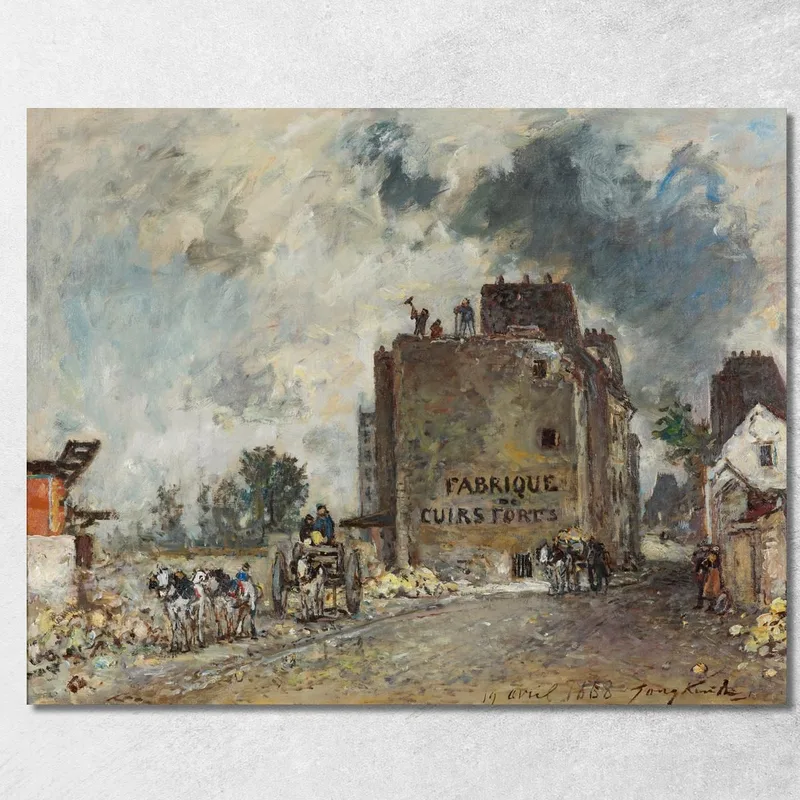 Lavori Di Demolizione In Rue Des Franc-Bourgeois St. Marcel Johan Barthold Jongkind quadro stampa su tela
