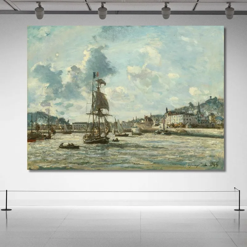 Entrance To The Port Of Honfleur Johan Barthold Jongkind