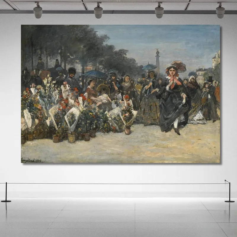 The Flower Market Boulevard Richard Lenoir Paris Johan Barthold Jongkind