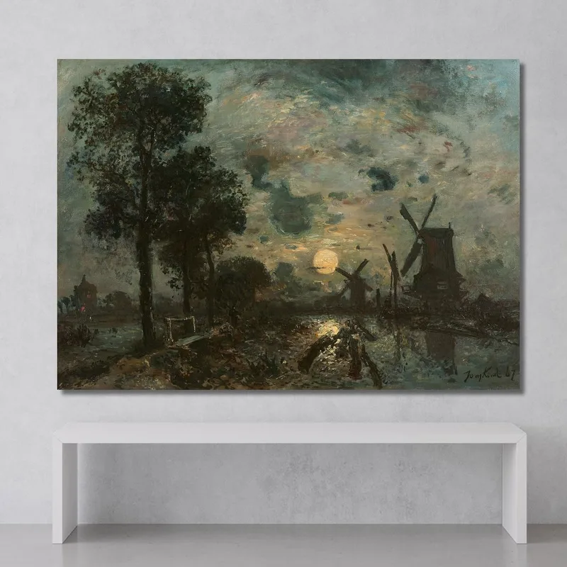 Moonlight Mills Schiedam Johan Barthold Jongkind