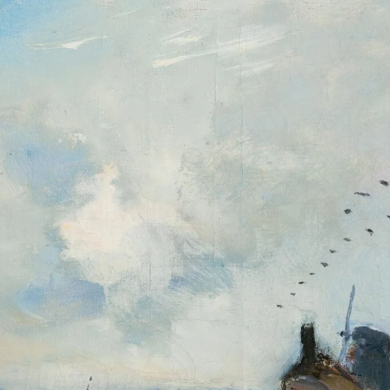 Windmühlen Und Skater In Holland Johan Barthold Jongkind